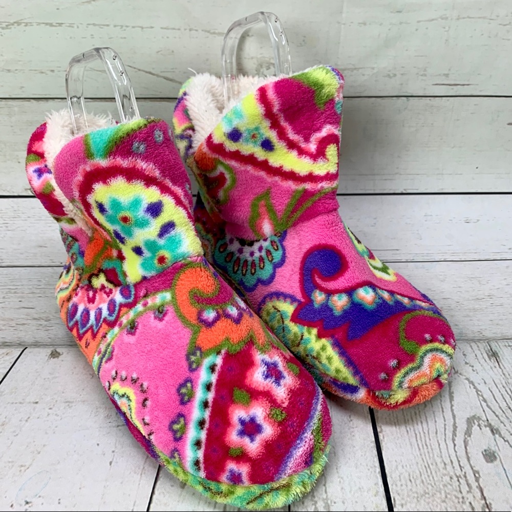 Vera Bradley Pink Swirls House Shoes